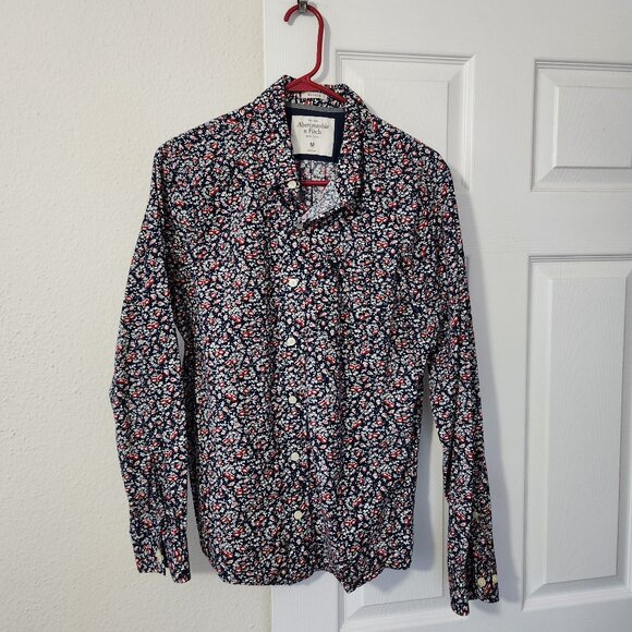 Abercrombie & Fitch Floral Button Down Shirt, Muscle Fit - Picture 2 of 6